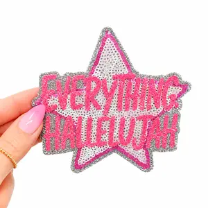 Everything Hallelujah Summer Sequin Patch - Small