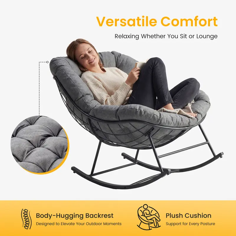 NestRock oversized egg rocking chair lifestyle