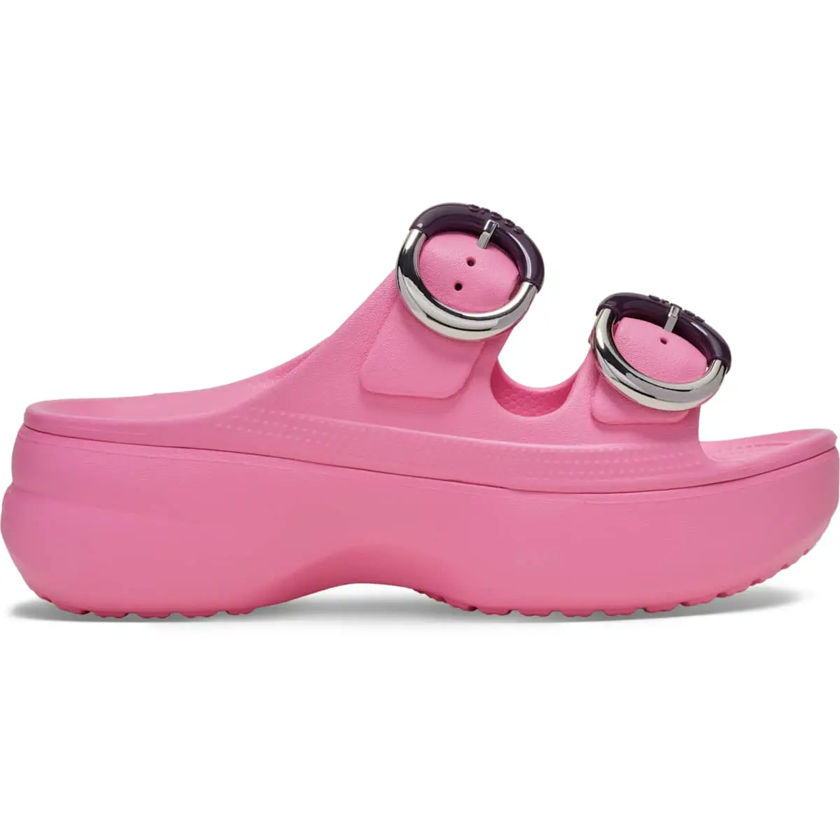 Crocs Women's Saturday Two-Strap Platform Sandals featuring Dipped Metal Buckles Crocs Women's Saturday Two-Strap Platform Sandals featuring Dipped Metal Buckles