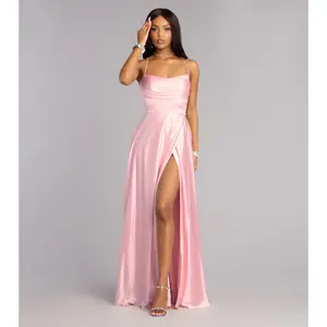 Natasha Satin A-Line Formal Dress