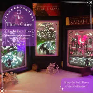 The Three Cities: Starlight, Moonlight, Pine & Snow | Light Box Book Nooks by FaebleBound | Bookish Inspired Bookshelf Decor