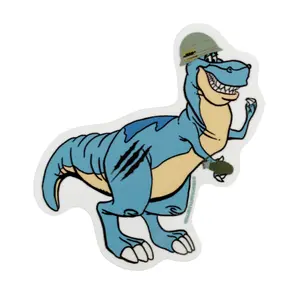Dangerous Dino Sticker - Fun and Colorful Design for Tactical Families - Ideal for Collecting and Playtime