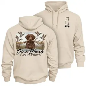 Dive Bomb Industries Duck Hunting Hoodie – Patriotic Mallard Duck with USA Flag Hat and Sunglasses Graphic, Waterfowl Hunting Apparel for Duck Hunters, Outdoor Duck Hunter Lifestyle Hoodie
