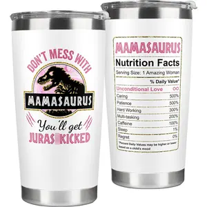 Funny Dinosaur Don’t Mess with Mamasaurus 20oz Tumbler, Mother’s Day Gift - Drinkware Bottled Portable Washable Flasks Beverage Aesthetic Stylish Mug
