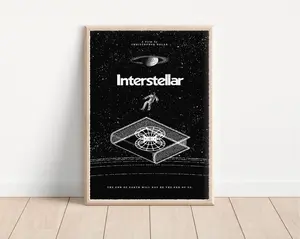 Interstellar Movie Poster - Poster Gifts - Movie Poster - Interstellar Art - Wall Art -  Nolan - Home Decor  |Frameless Poster