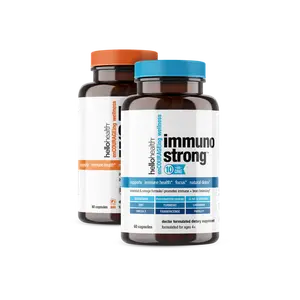Daily Immune Support Supplement Immunostrong 10-in-1 Immunity Vitamins with Immune Booster Oregano, Olive Leaf, Soothing Antioxidant Omega 3, Turmeric Curcumin & Zinc Vitamins for Adults & Kids -60 ct - Bundle