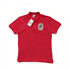 SAINT VANITY Embroidered Logo Polo T-Shirt Pure Cotton Breathable Short Sleeve Clean Fit Casual Streetwear Summer Outfit Men's Top