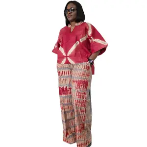 Adire Crop Top and Palazzo Set - Vibrant coloured Tie-Dye Design for Comfortable Wear