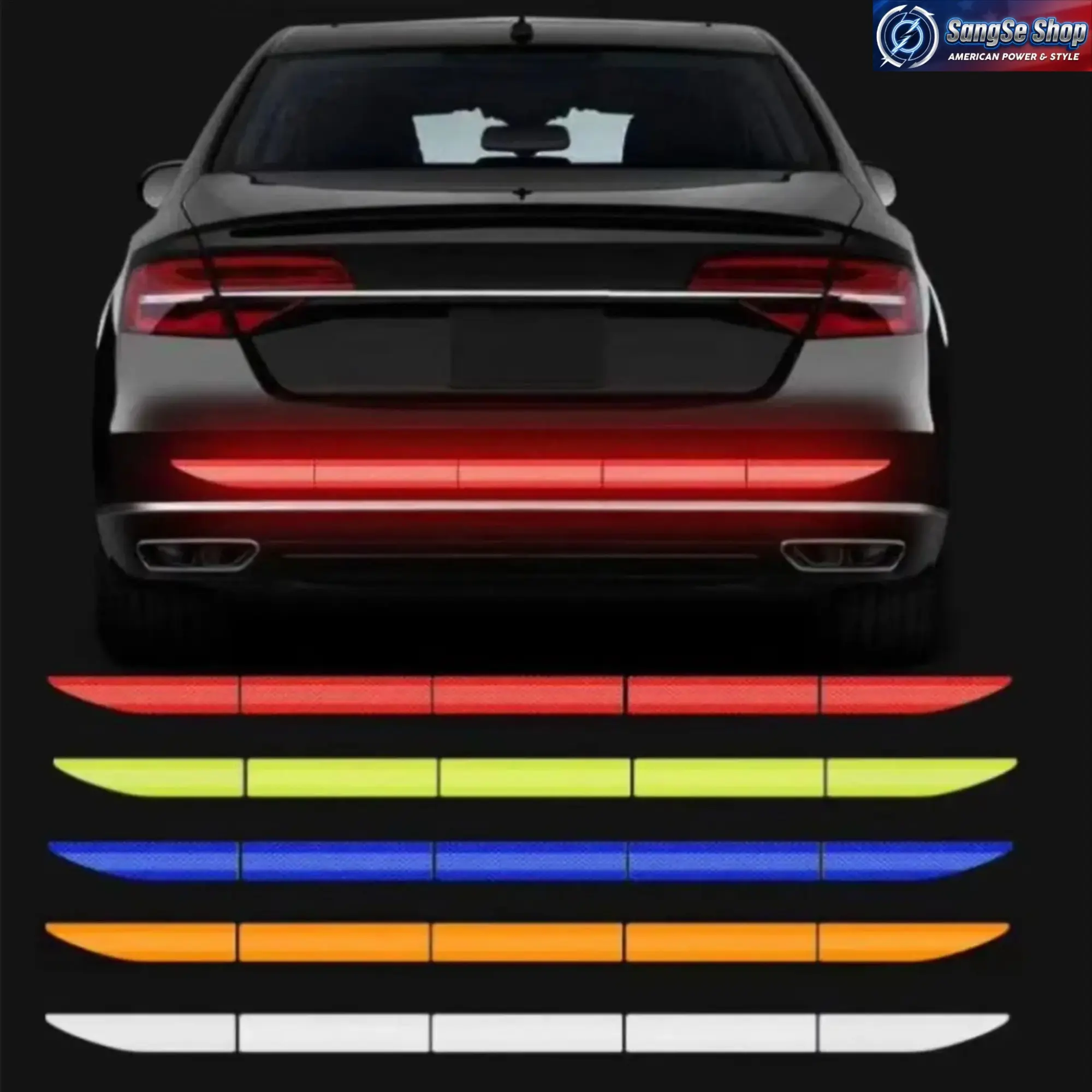 Reflective Bag Accessories, 3-Pack Waterproof Plastic Safety Tape for Cars, Self-Adhesive High Visibility Strips for Night Driving, Stickers For Cars, Decals For Vehicles, Universal Car Sticker