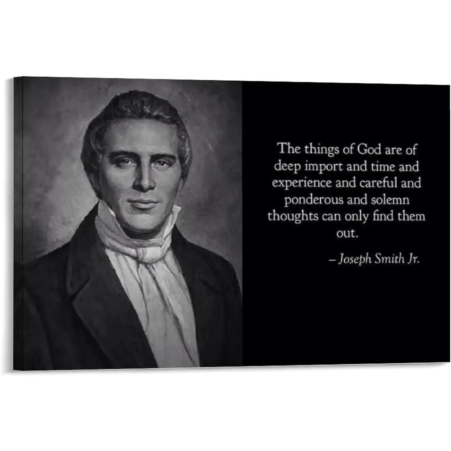 Joseph Smith Religious Portrait Quotes Poster 4 Gift Wall Decor Poster Canvas Art Poster 24x16inch(60x40cm)