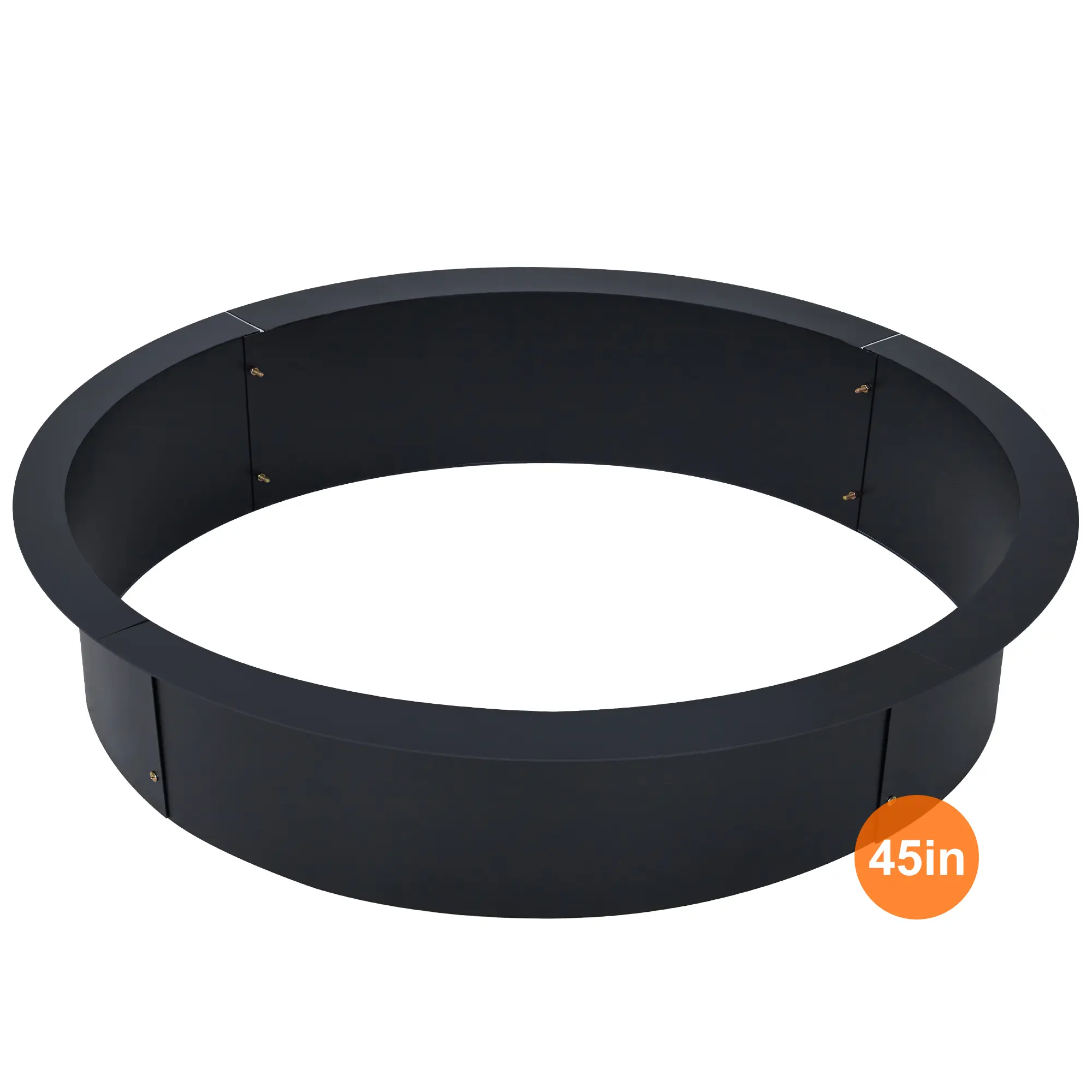 Heavy-Duty Metal Smokeless Fire Pit Ring Insert (10"d x 45"w x 39", 2.5mm Thick) - 45" Wide Ring Fit, 360-Degree Rotating Grill, Rust-Resist Coat, Uneven Surface Stability, Less Wood Refills for Backyard, Garden Use