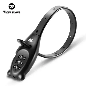 WEST BIKING Bike Lock.Portable Password Bike Cable Lock, Zinc Alloy E Scooter Bicycle Cable Tie Combination Lock