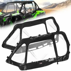 StarknightMT Soft Upper Doors Compatible With Kawasaki Teryx KRX 1000 (2020-2026), All-Weather Cab Enclosure with Smooth Waterproof Zippers & Mirror Holes - Replace 99994-1298