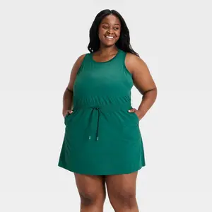 Women's Active Light Travel Dress - All In Motion Forest Green 2X
