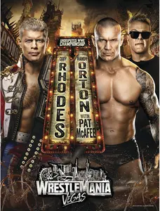 Cody Rhodes vs. Randy Orton WWE WrestleMania 42 18" x 24" Night 1 Main Event Match-Up Graphic Photograph - Fanatics Authentic Certified - Wrestling Memorabilia
