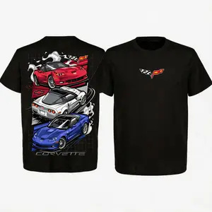 Corvette C6 T-Shirt – American Muscle Sports Car Graphic Tee, Cotton Streetwear Menswear, Womenswear,US sizes S-3XL,100% cotton,lightweight and breathable,soft and comfortable
