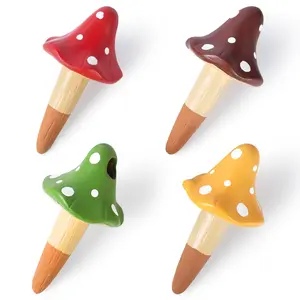 Terracotta Self Watering Devices Premium Self Watering Spikes Upgraded Planter Insert Device Irrigation Dripper Professional Garden Automatic Plant Accessories 4 Packs