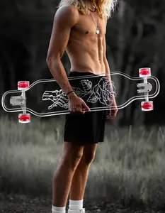 Ghost Boards Skeleton Rose Longboard LED skateboard