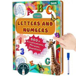 English Interactive Sound Book for Kid,Alphabet & Number Talking Book for Toddlers Age 3-5,Preschool ABC Learning Travel Toy for Boys Girls Birthday Gift 3 4 5 6 Year Old,Sensory Autism Toy,600+ Audio