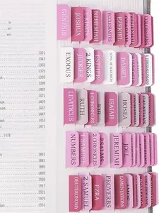 Boho-Themed Pink Bible Tabs for Women & Men - Laminated, Durable, Easy-to-Use Index Tabs prayer journal