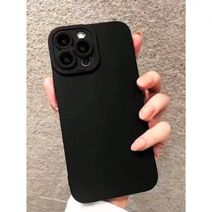 A Minimalist Black Matte Phone Case Compatible with Iphone Models 16, 15, 14, 13, 12, 11, XS, XR, X, 8, 7, Mini, Plus, Pro Max Protective phone cases iphone 15 pro max case