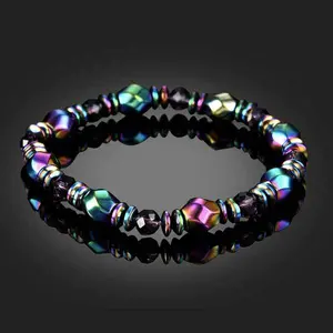Rainbow Magnetic Hematite Wellness Bracelet Jewelry