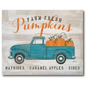 Courtside Market Farm fresh pumpkins 16x20 Canv as Wall Art