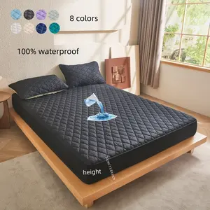 Waterproof Mattress Protector Set, Quilted Design, Deep Pocket 30cm, Soft Breathable, Includes Pillowcase, Ideal for Bedrooms & Homes