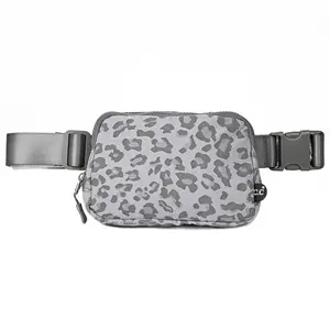 C.C Leopard Pattern Women's Fanny Pack and Crossbody Bag with Adjustable Strap - Grey
