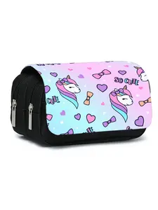 Unicorn Pony Printed Double Flap Pencil Case