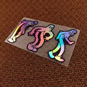 1pcs Ghost Dance Sticker, Self-Adhesive Car Graphic, Jdm Theme, Sunproof Waterproof, Rear Window Bumper Tank Scooter Motorcycle Vinyl Sticker, Sticker For Cars, Car Stickers