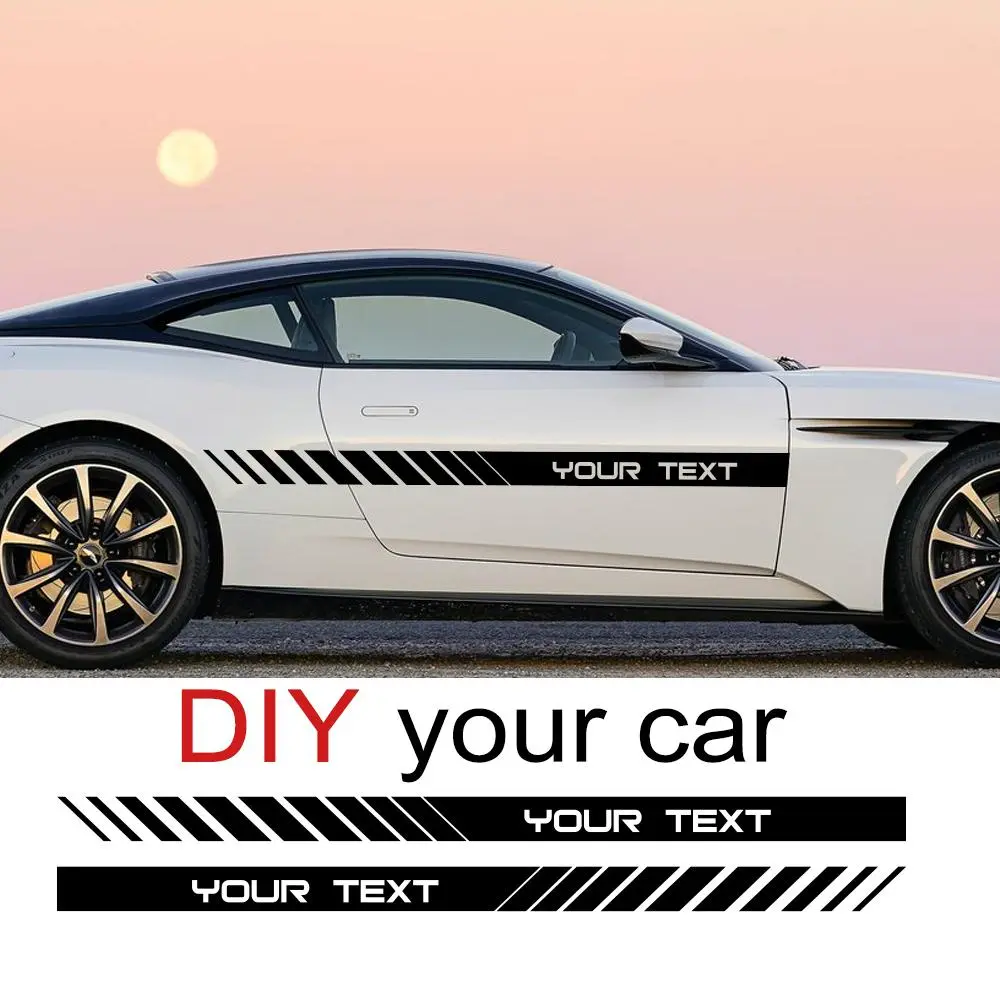 2026 New DIY Car Sticker Graphics Stripes Custom Your Text Decor Decal Vinyl Customized Decoraion 190X10CM Universal for Cars SUV Auto For your Cars