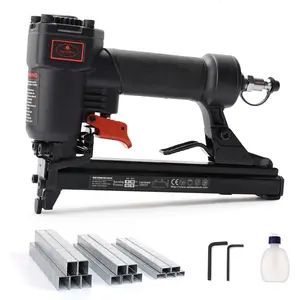Tools T50JC 20 Gauge Crown Air Stapler Pneumatic Staple  with 1200 count Staples, 1/4-Inch to 9/16-Inch Upholstery Stapler for Upholstering, Woodworking and DIY Projects