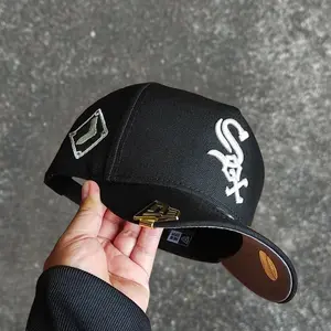 New Era 9FORTY Chicago White Sox Black Fitted Cap – Premium MLB Baseball Hat, Flat Brim Streetwear Style, Gorras Para Hombre