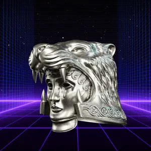 Lion's Ghoul M3D Custom Helmet - Handmade Mastercraft with Metallic Paint - Cosplay Collectors