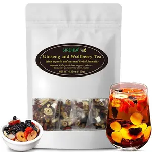 Kidney Tea - Ginseng and Wolfberry Tea, Ginseng Nine Treasure Tea,  Herbal 9 Precious Ingredients Formula, Natural Organic Kidney Cleanse Detox Tea Fathersdaygift