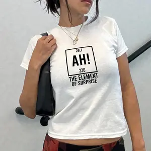 Ah The Element Surprise Science Pun Baby Tee, Project Hail Mary Movie Funny Chemistry Nerd Shirt For Women Girls, Geeky Teacher Student Gift Idea | 250326.C02354.ID01