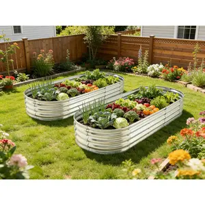 6 ft x 2 ft Raised Garden Bed Metal Elevated Planter for Vegetable Flower  (2pk)