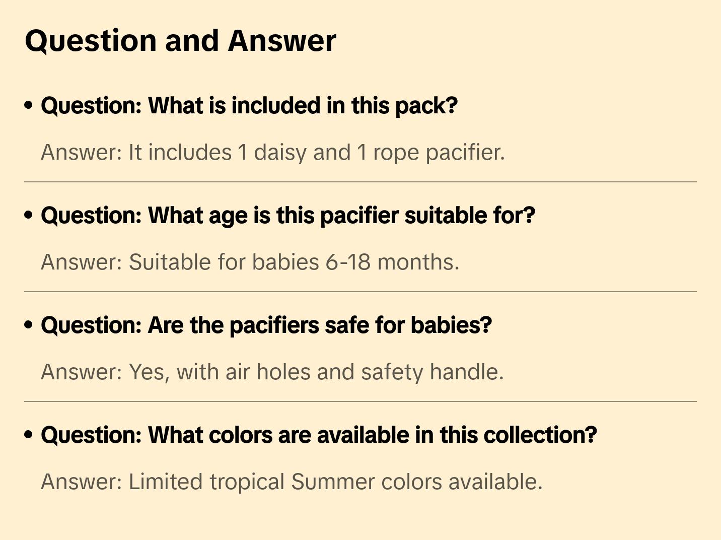 FRIGG Rope/Daisy Natural Rubber Pacifier (Sunflower/Fuchsia) 2-Pack (6-18 Months)