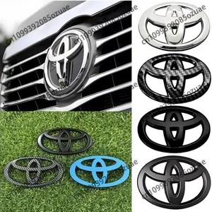 1Pcs 3D ABS Car Logo Front Head Grill Hood Bonnet Emblem Rear Trunk Tail Badge For Toyota Corolla Camry RAV4 Hilux Yaris Auto Accessories Car Decals