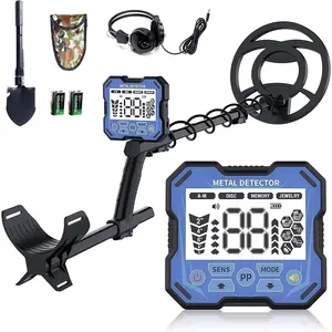 Detector for Adults, High Accuracy Gold and Silver, 4.2-inchLCD display10-inch Waterproof Detector Coil, 5 Modes, for Gold Coin Detection, Blue