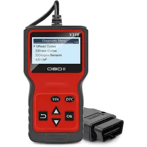OBD2 Scanner Code Reader for  Check Engine, CAN Diagnostic Tool, Read and Erase Fault Codes, Probe for Emission  Status, Universal for  OBD II Protocol After 1996 (Red)