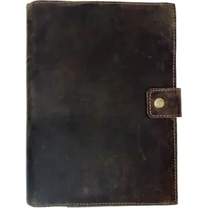 Refillable Leather Journal |  Lined A5 Notebook Cover | 200 Ruled Writing Pages | Card Holder Slot | Leather Bound Journals for Men & Women,   Travel Diary, Cool Planner