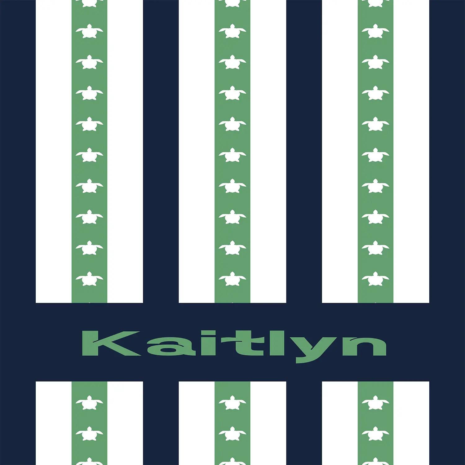 Stripes - Name - Star Green White