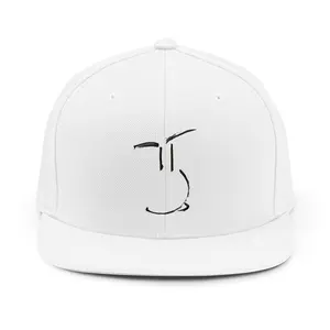 Minimal Abstract Face Snapback Hat | Simple Line Art Cap