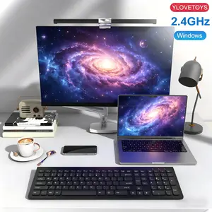 Ylovetoys Wireless 2.4g Keyboard for Windows, Full Size with Numeric Keypad, Silent Typing Design, Ideal for Office and Gaming