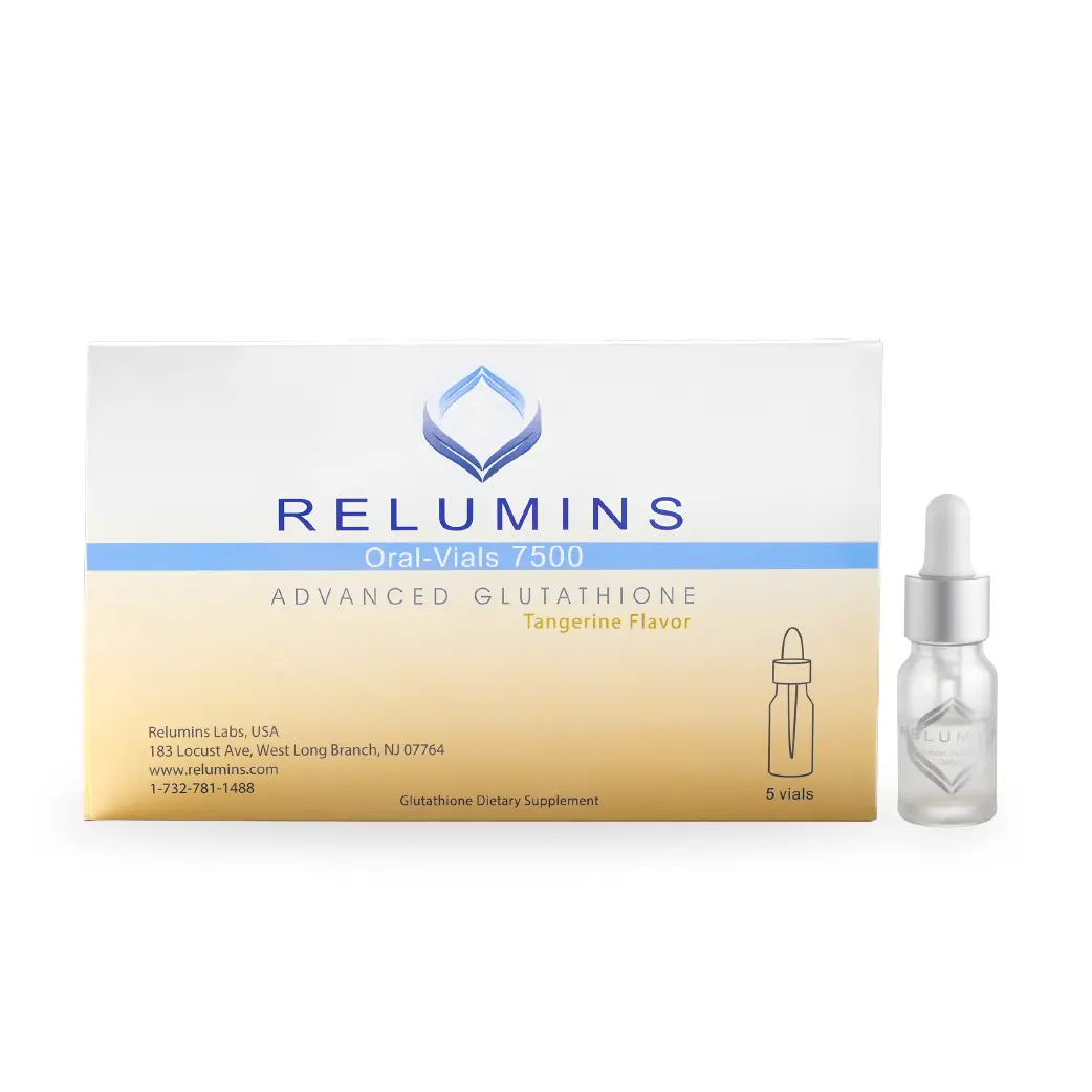 Relumins Liquid Glutathione Oral Supplement - Advanced Formula with Vitamin C Booster - Tangerine Flavor