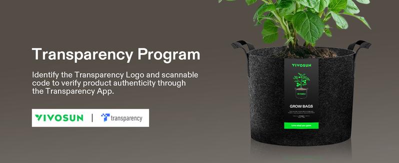 VIVOSUN 5-Pack Grow Bags, Heavy Duty Thickened Nonwoven Fabric Pots with Handles,Black