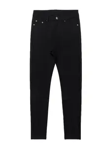 Y2K Women's Plain Pocket Button Leggings, Casual Comfy Skinny Pants for Yoga Gym Workout, Ladies Bottoms for Fall & Winter