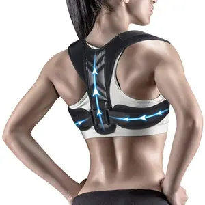 1 piece posture corrector – adjustable waist support strap for alleviating back pain, gray/black, ergonomically designed, breathable fabric, Breathable brace, comfortable fit, improves posture | back support strap